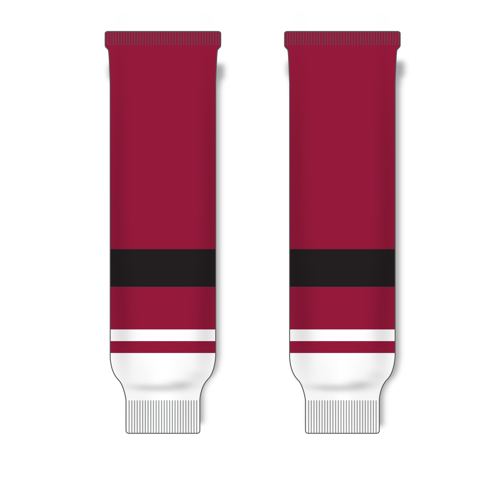 Athletic Knit (AK) HS630 2015 Arizona Coyotes AV Red Ice Hockey Socks - PSH Sports