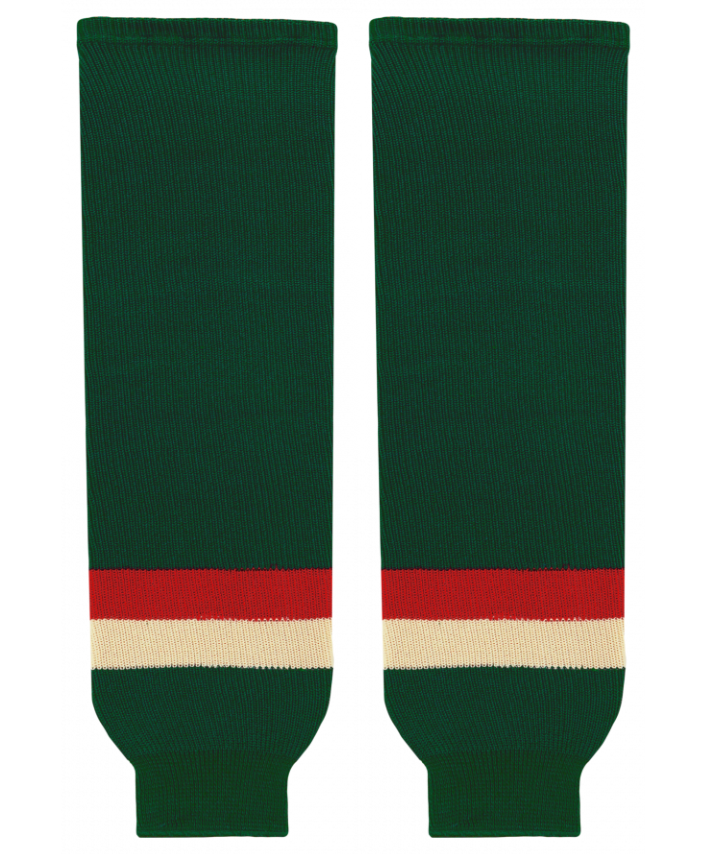 Athletic Knit (AK) HS630-588 2016 Minnesota Wild Stadium Series Dark Green Knit Ice Hockey Socks - PSH Sports