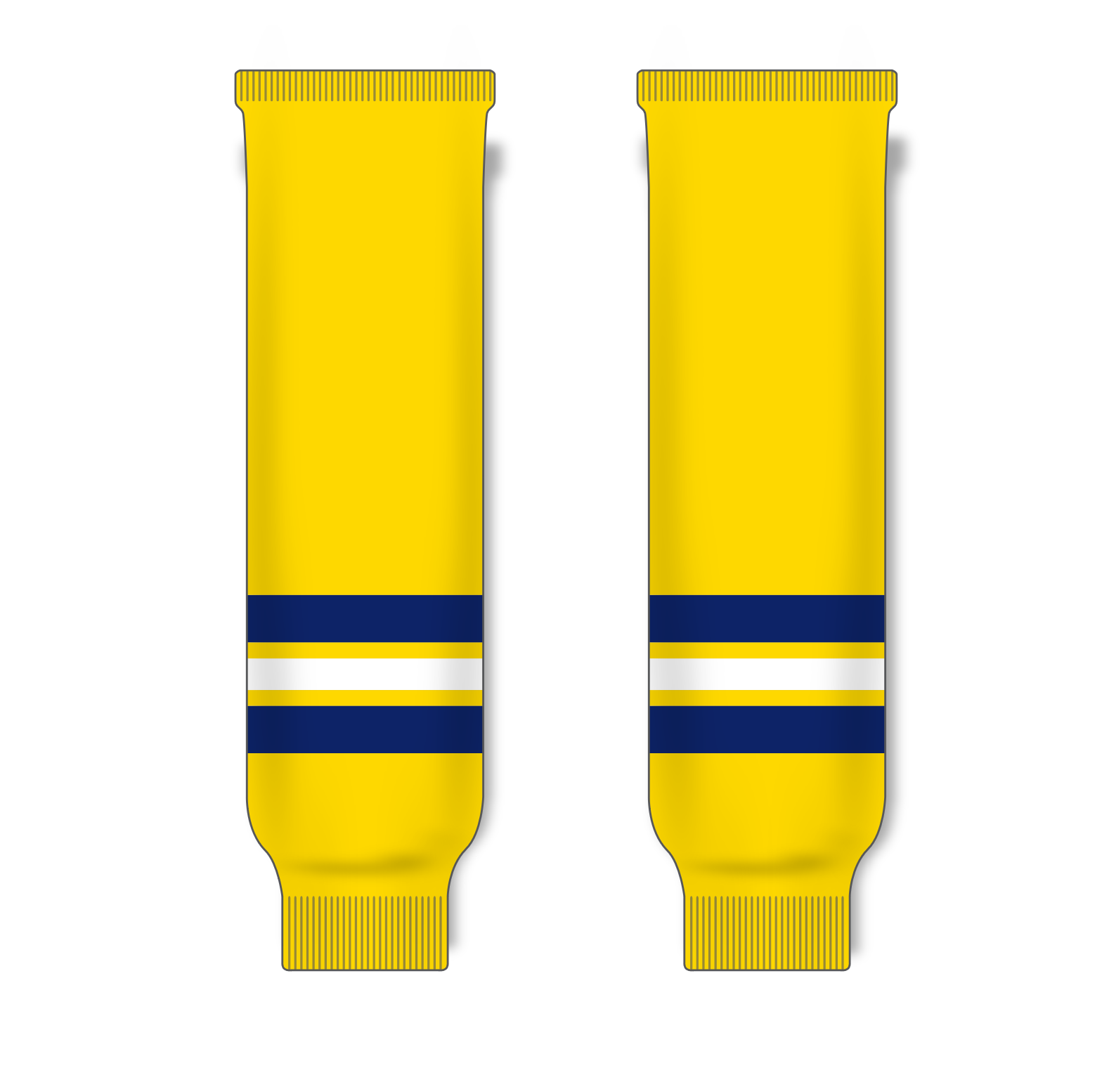 Athletic Knit (AK) HS630 2011 University of Michigan Wolverines Maize Ice Hockey Socks - PSH Sports