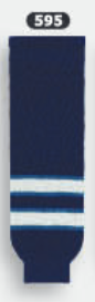 Athletic Knit (AK) HS630-595 2011 Winnipeg Jets Navy Knit Ice Hockey Socks - PSH Sports
