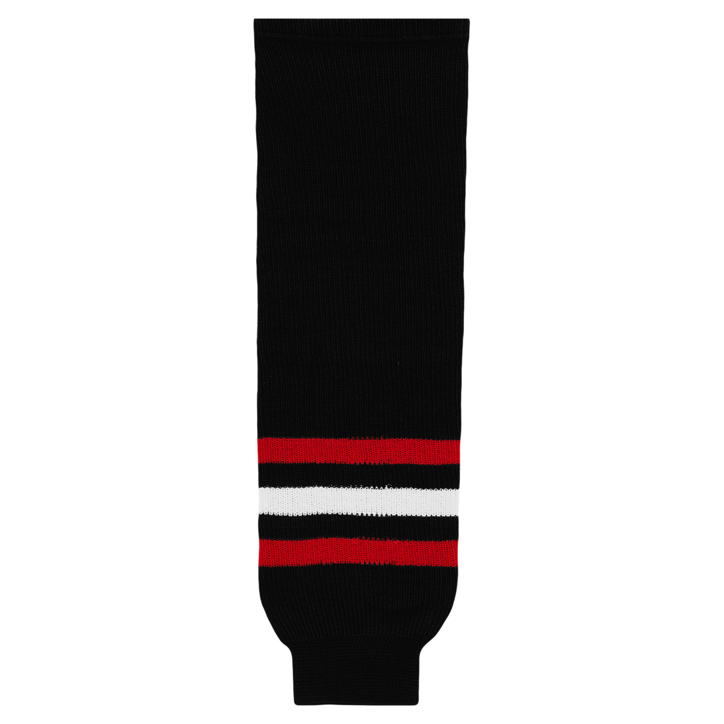 Athletic Knit (AK) HS630-614 New Chicago Blackhawks Third Black Knit Ice Hockey Socks - PSH Sports