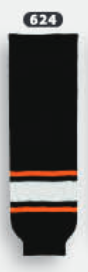Athletic Knit (AK) HS630-624 Philadelphia Flyers Third Black Knit Ice Hockey Socks - PSH Sports
