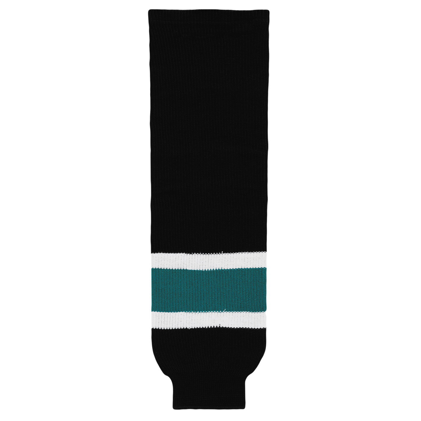 Athletic Knit (AK) HS630-634 2008 San Jose Sharks Third Black Knit Ice Hockey Socks - PSH Sports