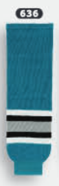 Athletic Knit (AK) HS630-636 San Jose Sharks Teal Knit Ice Hockey Socks - PSH Sports