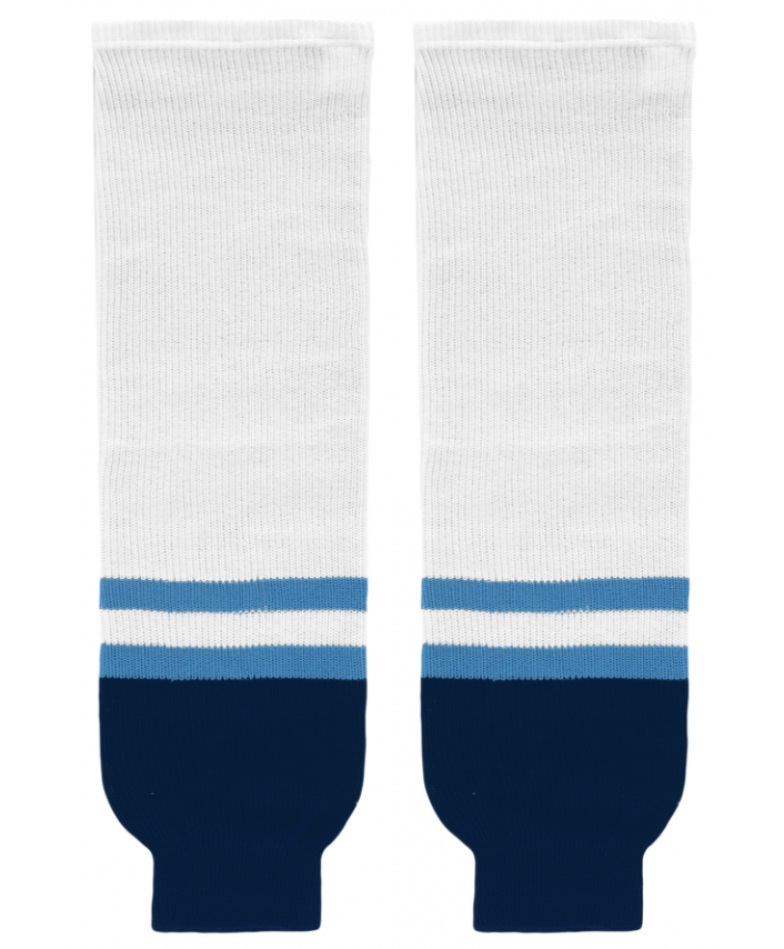 Athletic Knit (AK) HS630-667 2010 Florida Panthers Third White Knit Ice Hockey Socks - PSH Sports