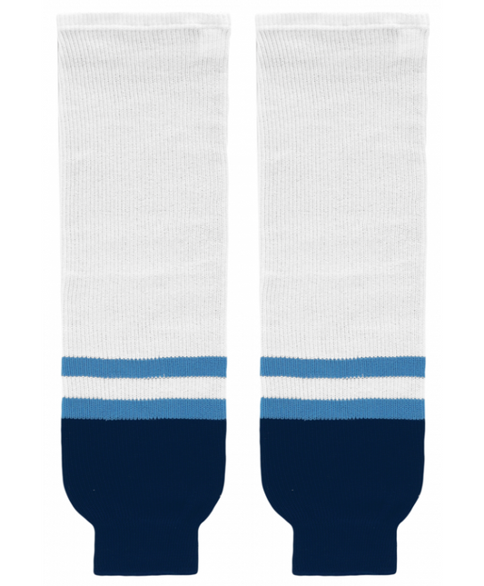 Athletic Knit (AK) HS630-667 2010 Florida Panthers Third White Knit Ice Hockey Socks - PSH Sports