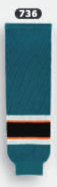 Athletic Knit (AK) HS630-736 2009 San Jose Sharks Dark Teal Knit Ice Hockey Socks - PSH Sports