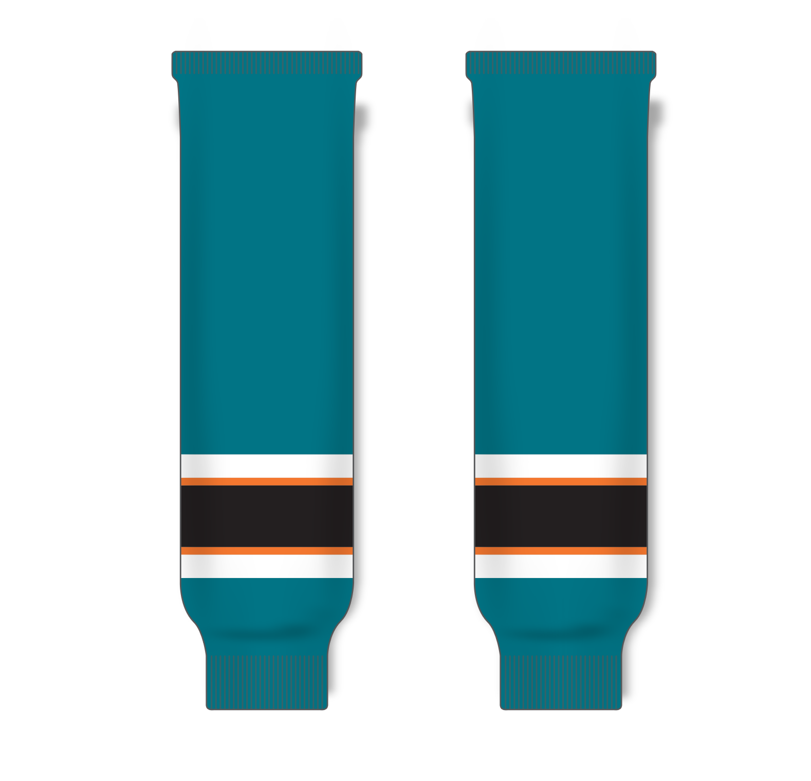 Athletic Knit (AK) HS630 2009 San Jose Sharks Dark Teal Ice Hockey Socks - PSH Sports