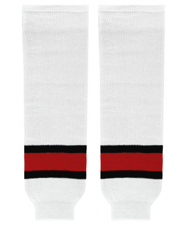 Athletic Knit (AK) HS630-741 2002 Team Canada White Knit Ice Hockey Socks - PSH Sports