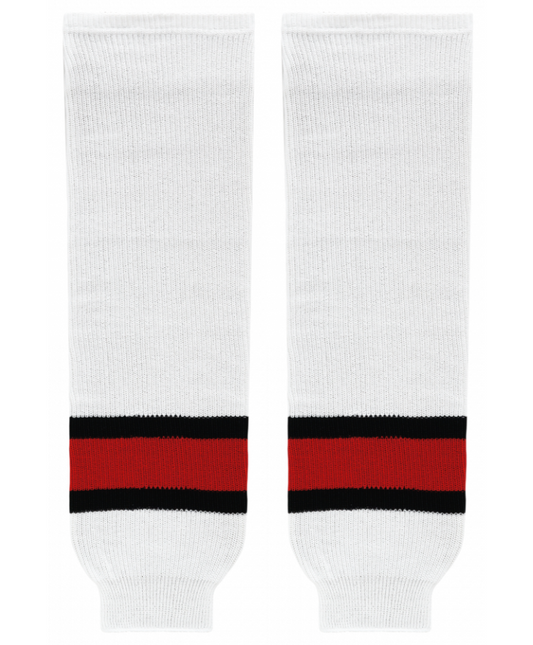 Athletic Knit (AK) HS630-741 2002 Team Canada White Knit Ice Hockey Socks - PSH Sports