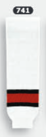 Athletic Knit (AK) HS630-741 2002 Team Canada White Knit Ice Hockey Socks - PSH Sports