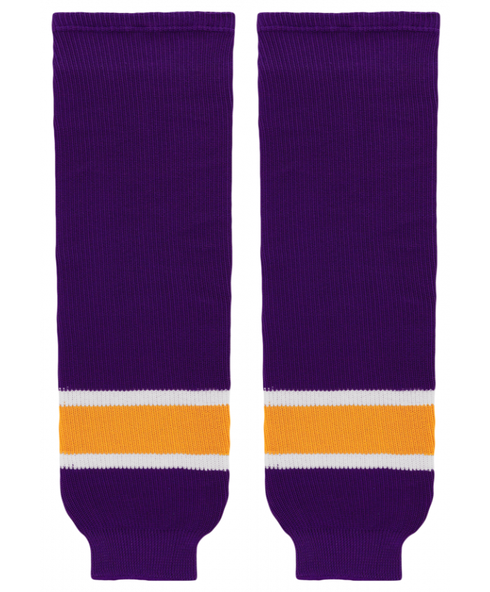 Athletic Knit (AK) HS630-751 Vintage Los Angeles Kings Purple Knit Ice Hockey Socks - PSH Sports
