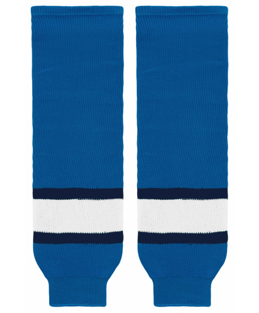 Athletic Knit (AK) HS630-776 Winnipeg Jets Cobalt Blue Knit Ice Hockey Socks - PSH Sports