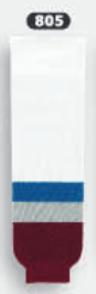 Athletic Knit (AK) HS630-805 2011 Colorado Avalanche White Knit Ice Hockey Socks - PSH Sports