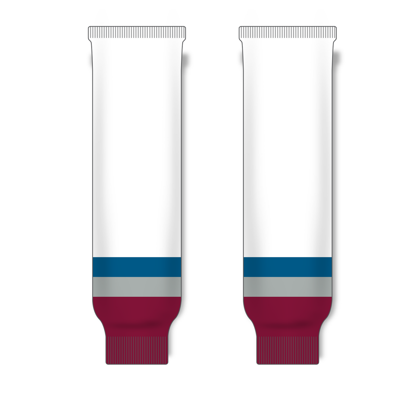 Athletic Knit (AK) HS630 2011 Colorado Avalanche White Ice Hockey Socks - PSH Sports