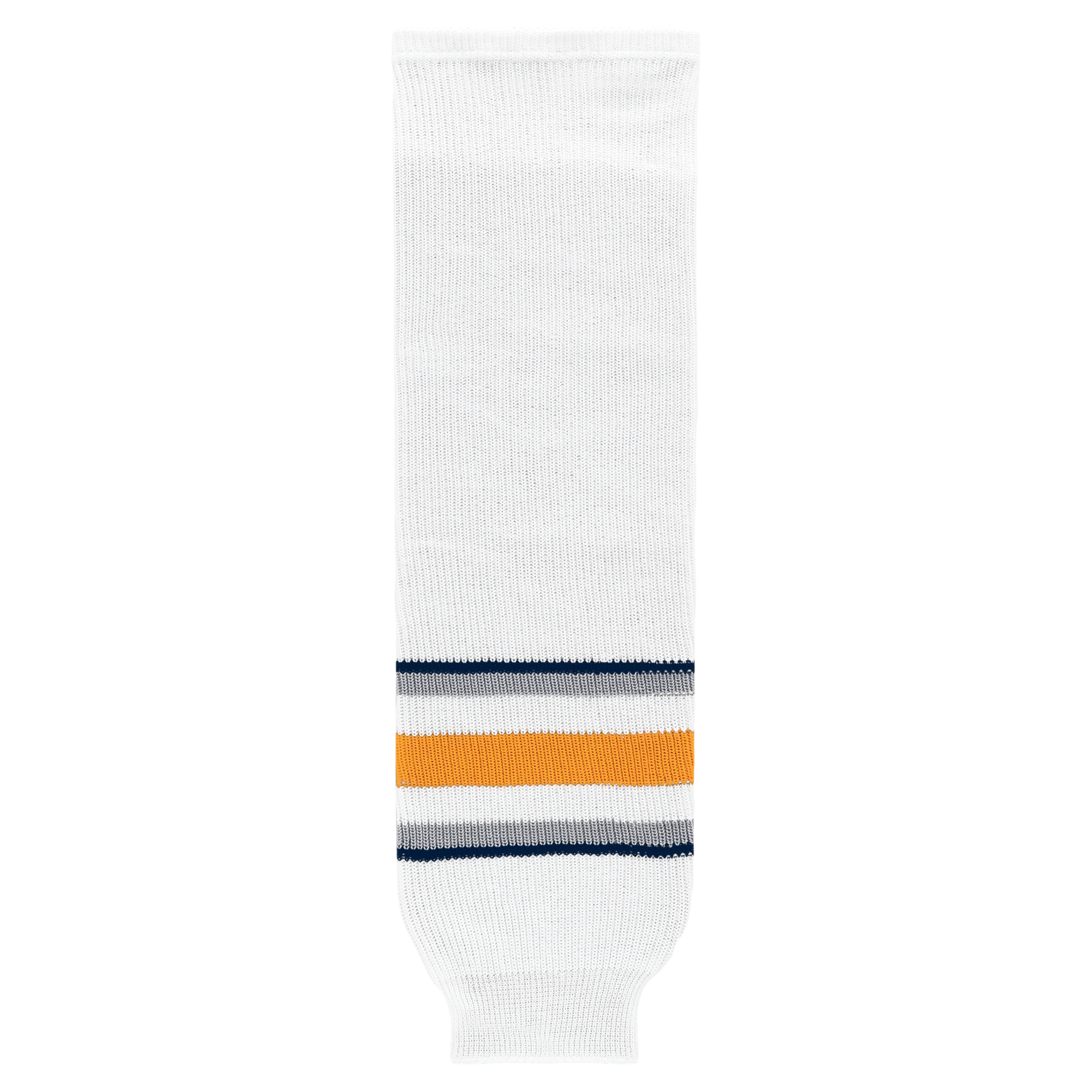 Athletic Knit (AK) HS630-811 2009 Buffalo Sabres Third White Knit Ice Hockey Socks - PSH Sports