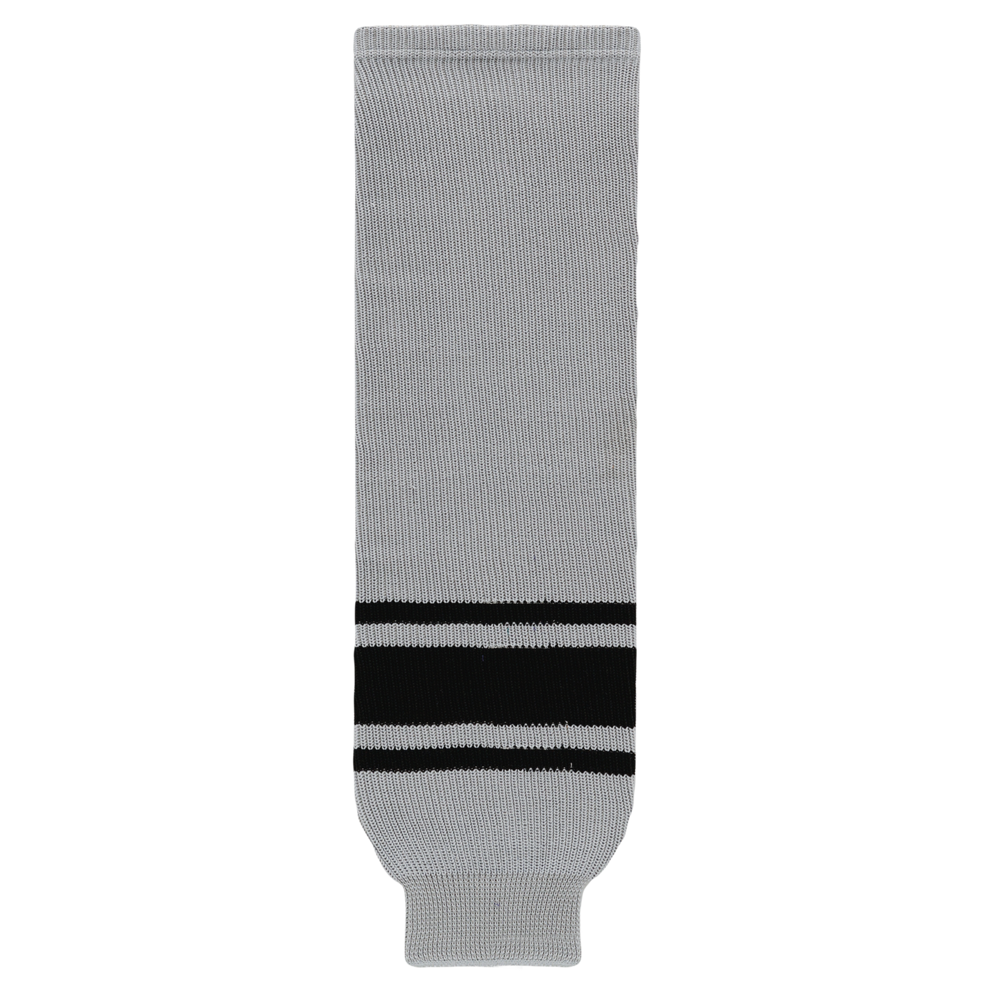 Athletic Knit (AK) HS630-822 Grey/Black Knit Ice Hockey Socks - PSH Sports