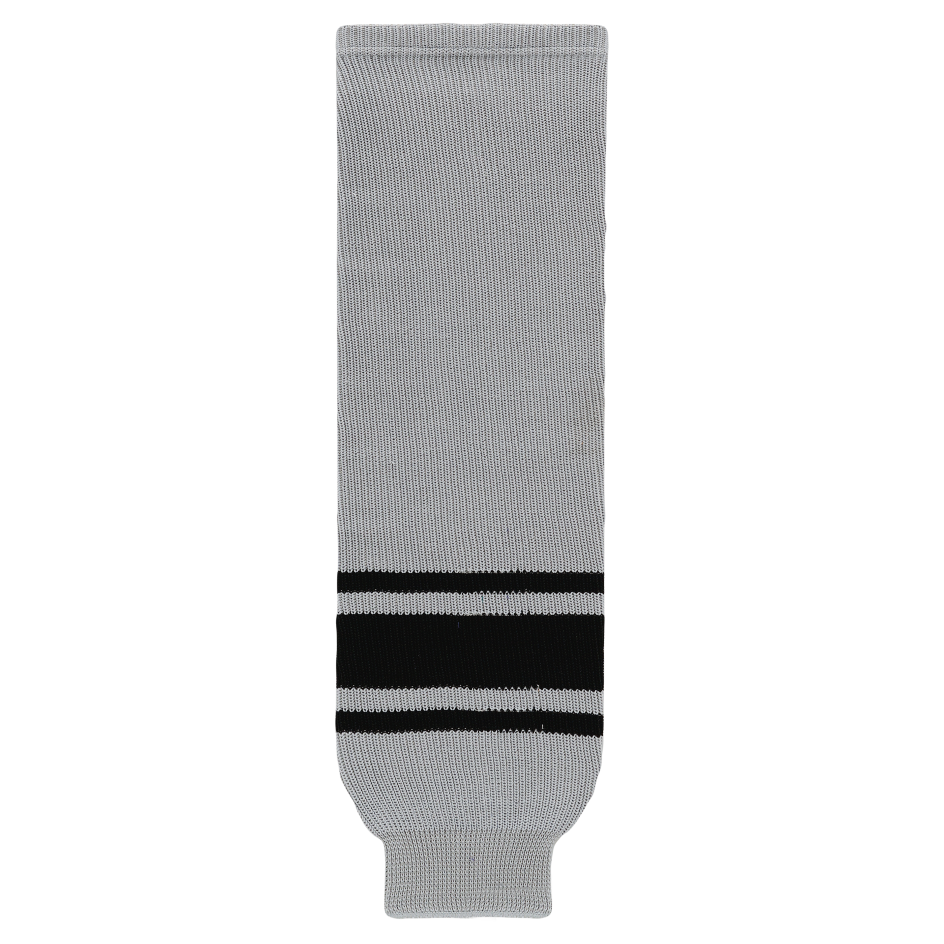 Athletic Knit (AK) HS630-822 Grey/Black Knit Ice Hockey Socks - PSH Sports