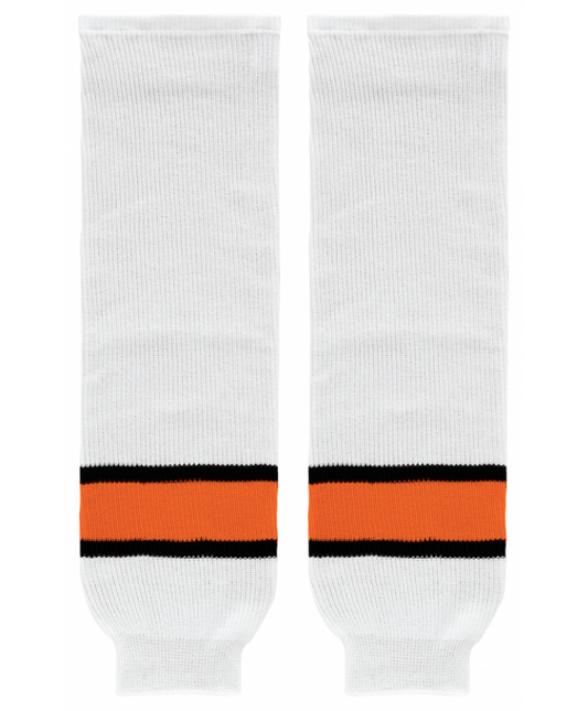 Athletic Knit (AK) HS630-859 Philadelphia Flyers White Knit Ice Hockey Socks - PSH Sports