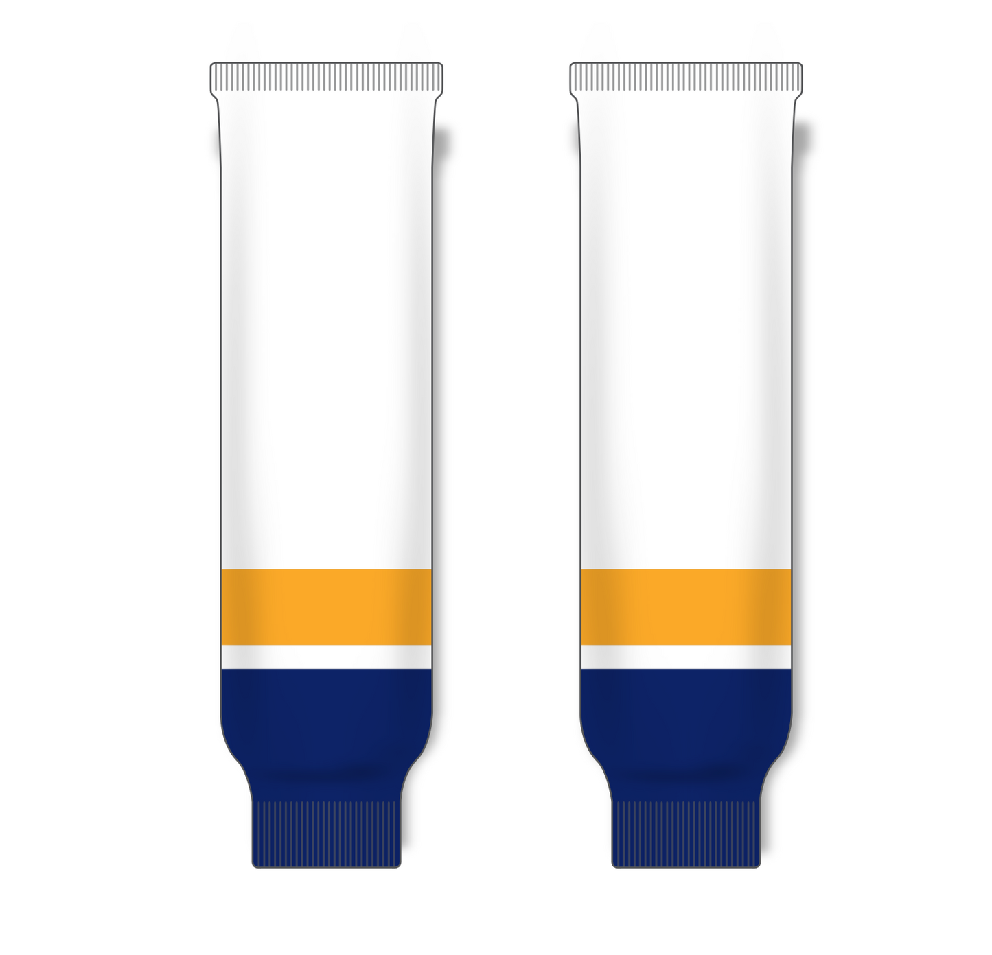 Athletic Knit (AK) HS630 2013 Nashville Predators White Ice Hockey Socks - PSH Sports