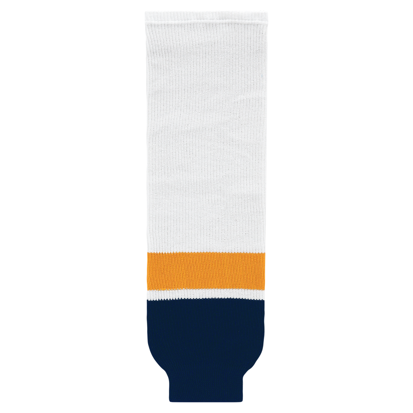 Athletic Knit (AK) HS630-872 2013 Nashville Predators White Knit Ice Hockey Socks - PSH Sports