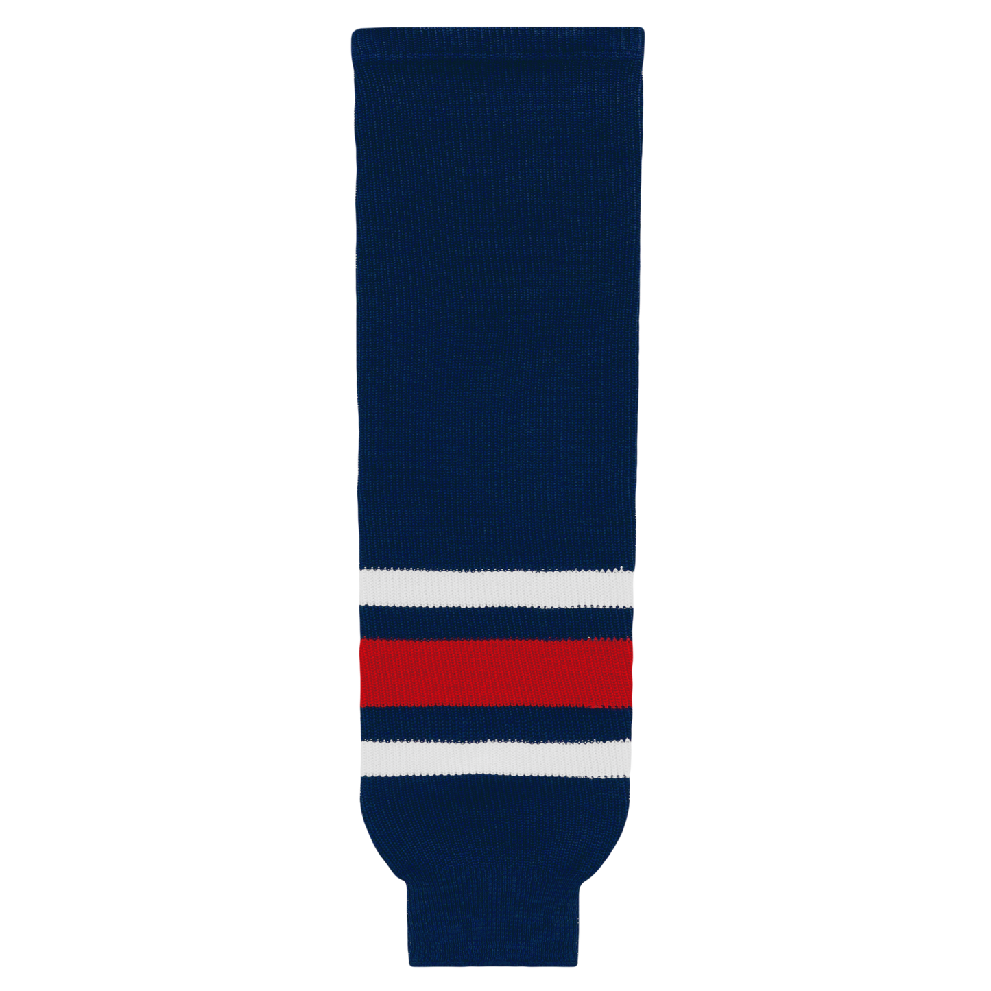 Athletic Knit (AK) HS630-890 2010 Columbus Blue Jackets Navy Knit Ice Hockey Socks - PSH Sports