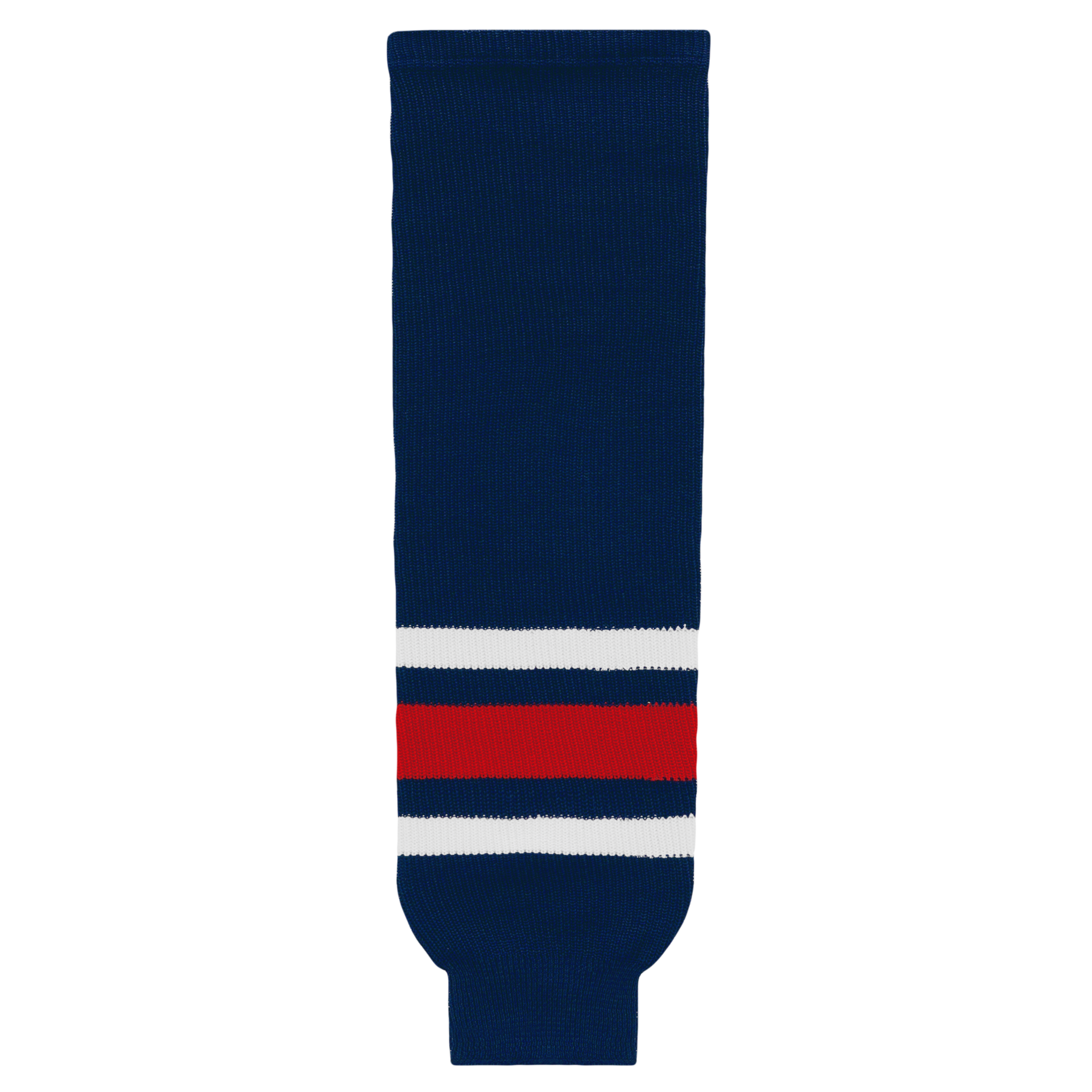 Athletic Knit (AK) HS630-890 2010 Columbus Blue Jackets Navy Knit Ice Hockey Socks - PSH Sports