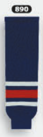 Athletic Knit (AK) HS630-890 2010 Columbus Blue Jackets Navy Knit Ice Hockey Socks - PSH Sports
