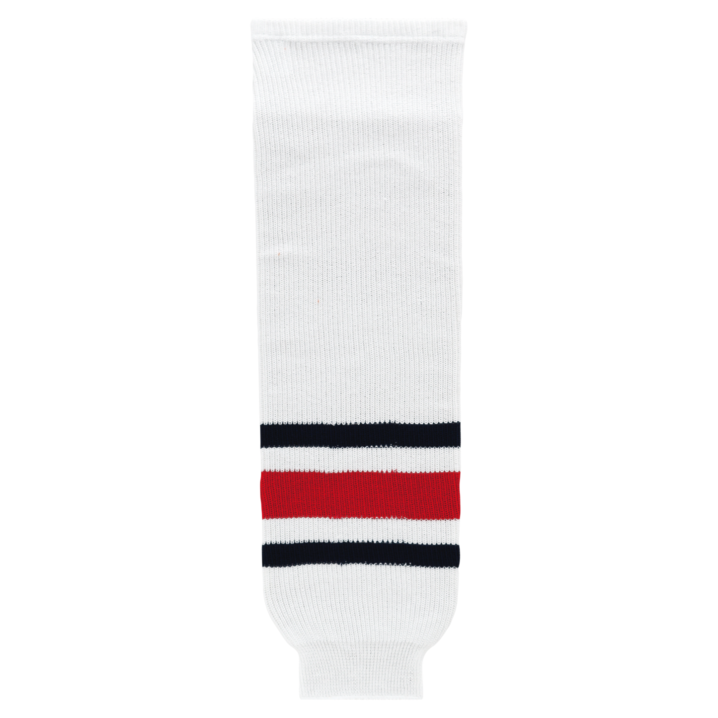 Athletic Knit (AK) HS630-891 2010 Columbus Blue Jackets White Knit Ice Hockey Socks - PSH Sports