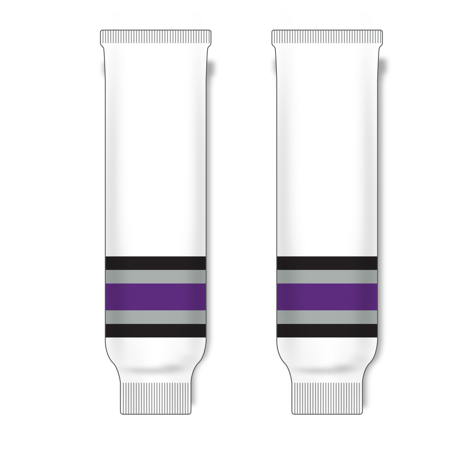 Athletic Knit (AK) HS630 1998 Los Angeles Kings White Ice Hockey Socks - PSH Sports