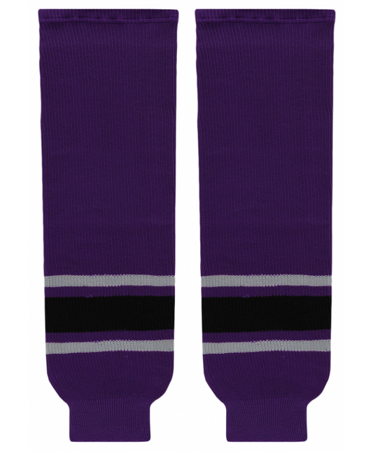 Athletic Knit (AK) HS630-953 Los Angeles Kings Third Purple Knit Ice Hockey Socks - PSH Sports