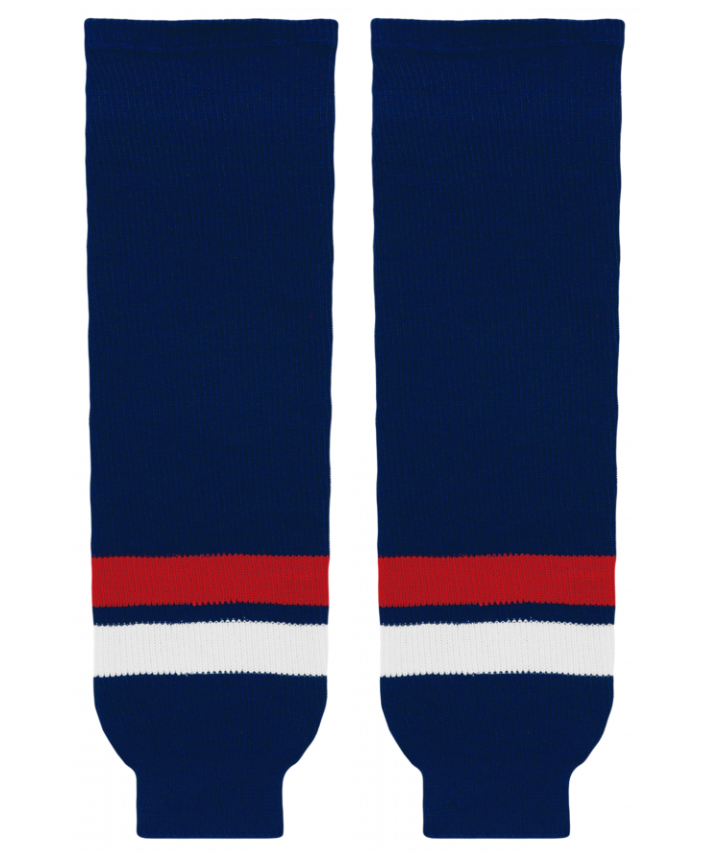 Athletic Knit (AK) HS630-980 2005 Team USA Navy Knit Ice Hockey Socks - PSH Sports
