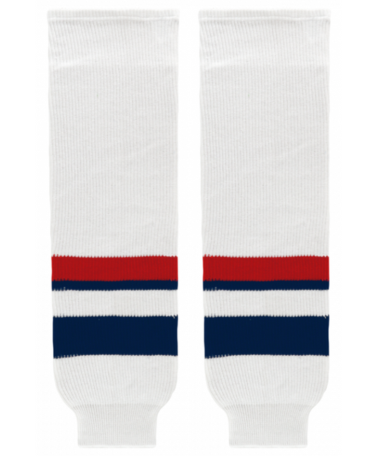 Athletic Knit (AK) HS630-981 2005 Team USA White Knit Ice Hockey Socks - PSH Sports