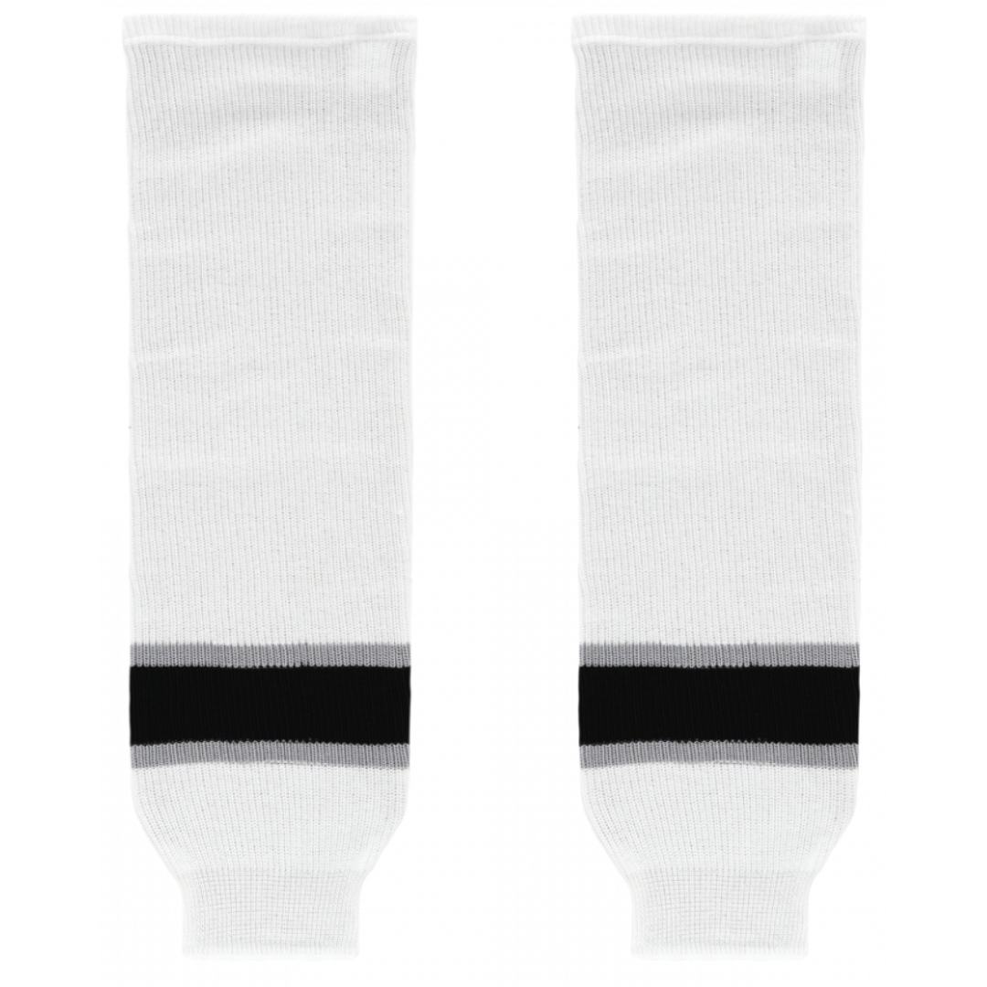 Athletic Knit (AK) HS630-942 Classic Los Angeles Kings White Knit Ice Hockey Socks - PSH Sports