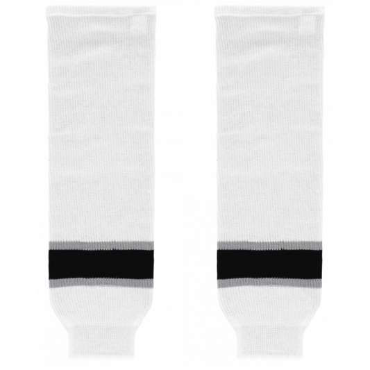 Athletic Knit (AK) HS630-942 Classic Los Angeles Kings White Knit Ice Hockey Socks - PSH Sports