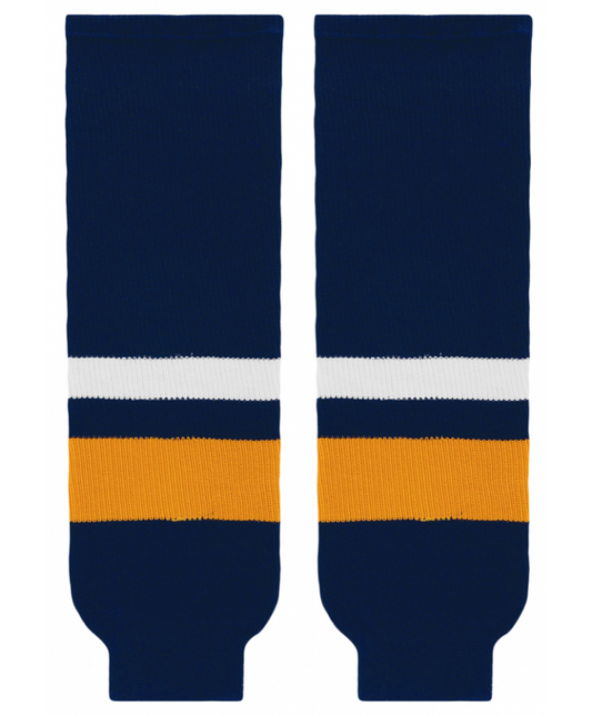 Athletic Knit (AK) HS630-800 2008 Buffalo Sabres Navy Knit Ice Hockey Socks - PSH Sports
