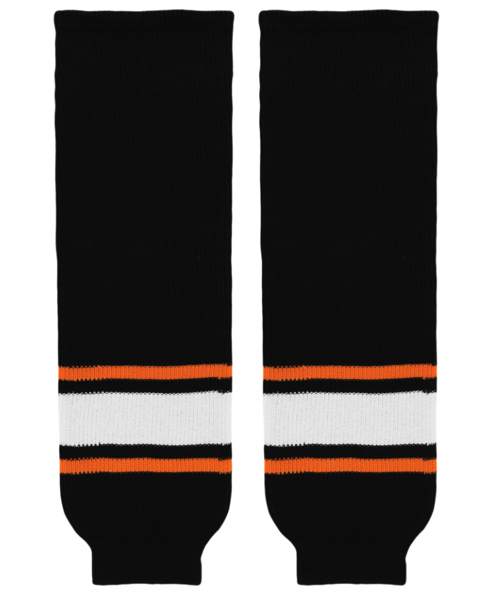 Athletic Knit (AK) HS630-624 Philadelphia Flyers Third Black Knit Ice Hockey Socks - PSH Sports
