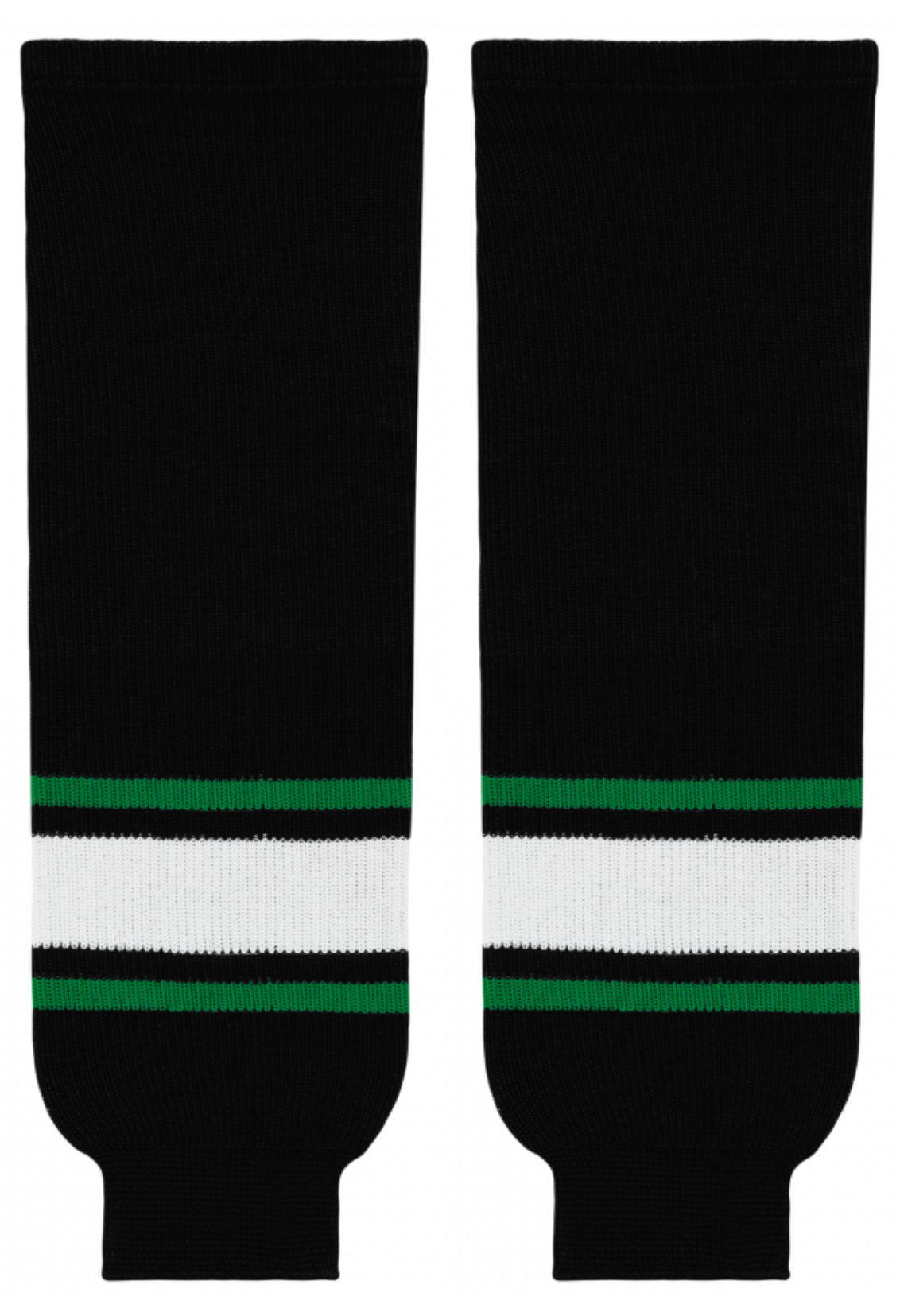 Athletic Knit (AK) HS630-506 Dallas Stars Black Knit Ice Hockey Socks - PSH Sports