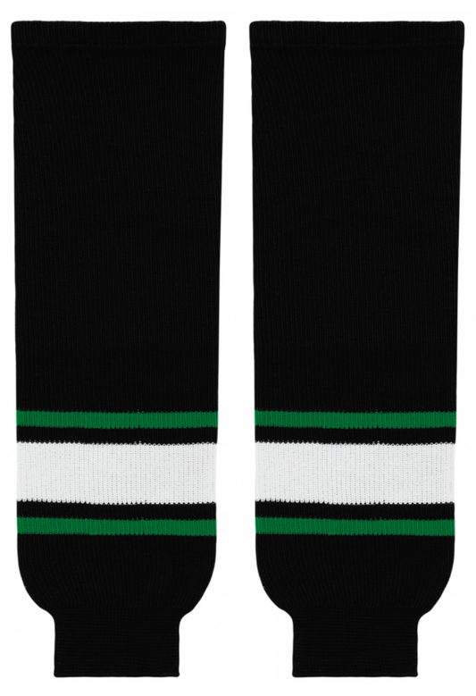 Athletic Knit (AK) HS630-506 Dallas Stars Black Knit Ice Hockey Socks - PSH Sports
