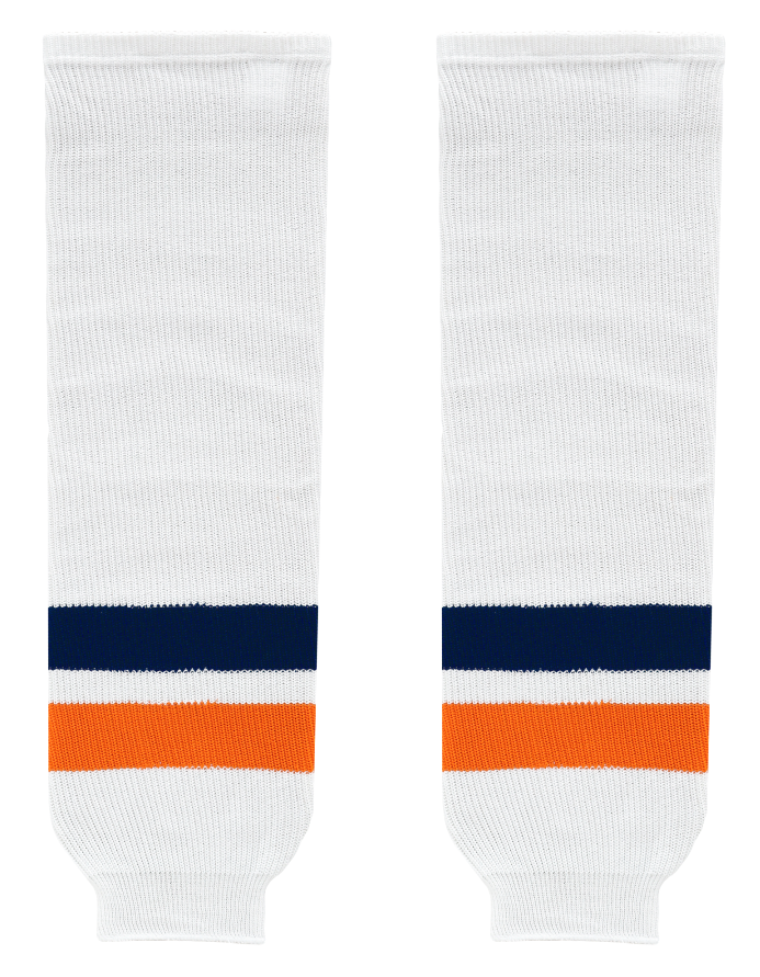 Athletic Knit (AK) HS630-511 New York Islanders White Knit Ice Hockey Socks - PSH Sports