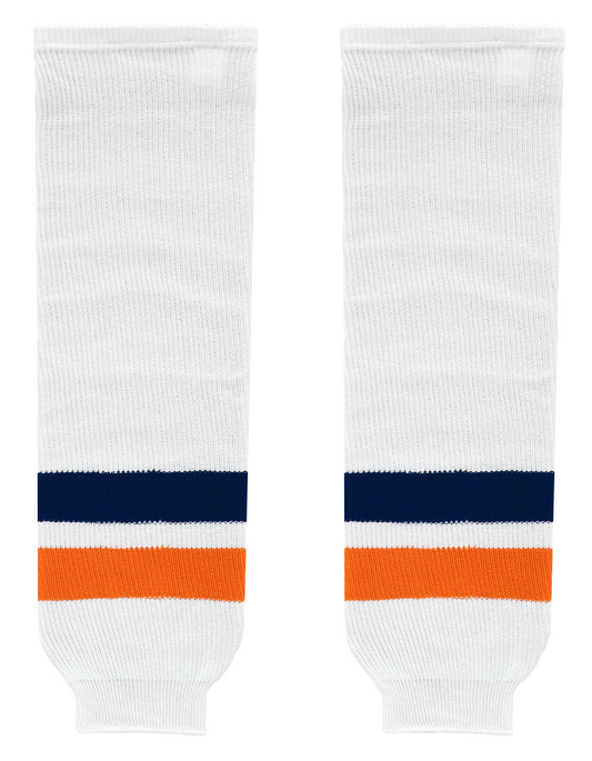 Athletic Knit (AK) HS630-511 New York Islanders White Knit Ice Hockey Socks - PSH Sports