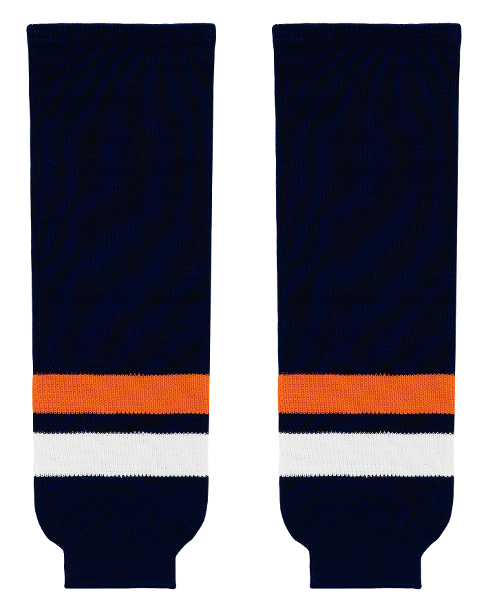 Athletic Knit (AK) HS630-510 New York Islanders Navy Knit Ice Hockey Socks - PSH Sports