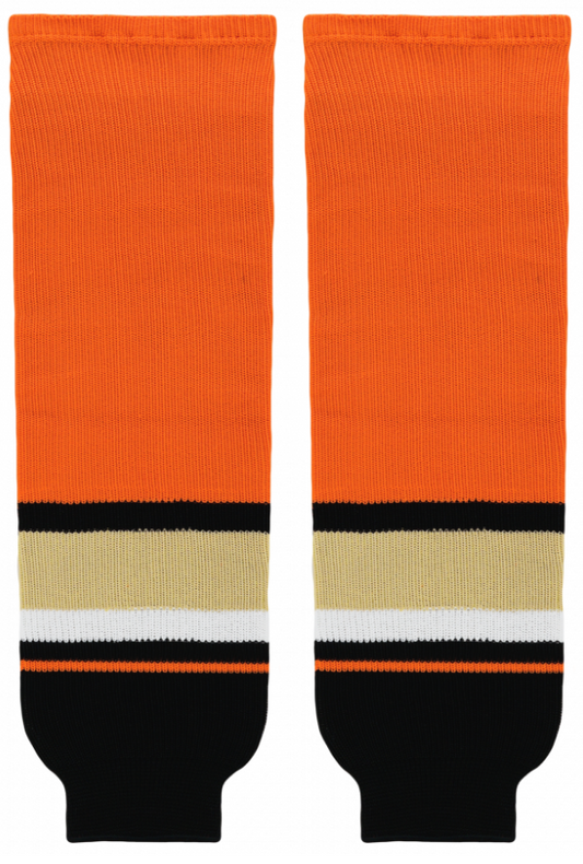 Athletic Knit (AK) HS630-538 2014 Anaheim Ducks Black Knit Ice Hockey Socks - PSH Sports