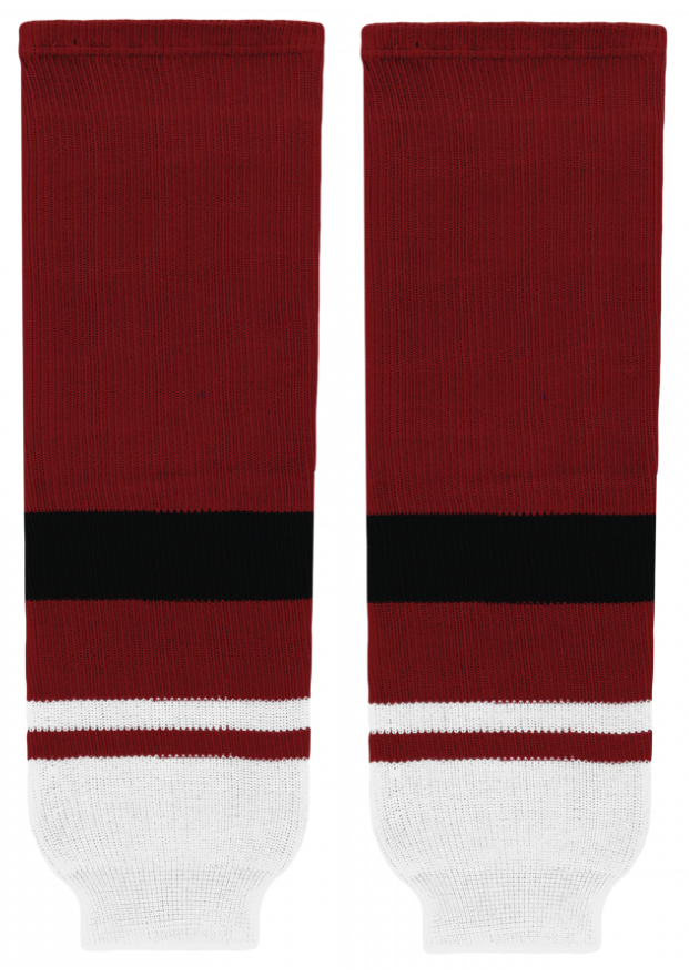 Athletic Knit (AK) HS630-582 2015 Arizona Coyotes AV Red Knit Ice Hockey Socks - PSH Sports