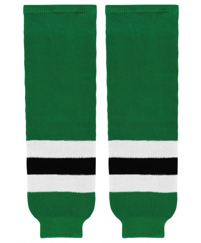 Athletic Knit (AK) HS630-376 2013 Dallas Stars Kelly Green Knit Ice Hockey Socks - PSH Sports