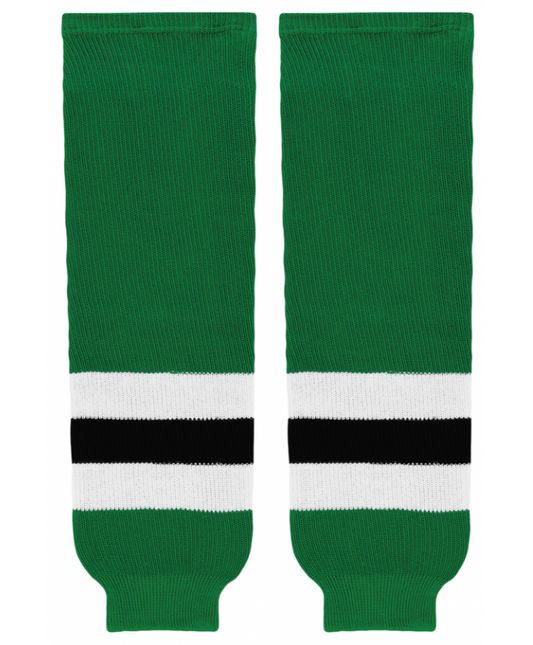 Athletic Knit (AK) HS630-376 2013 Dallas Stars Kelly Green Knit Ice Hockey Socks - PSH Sports