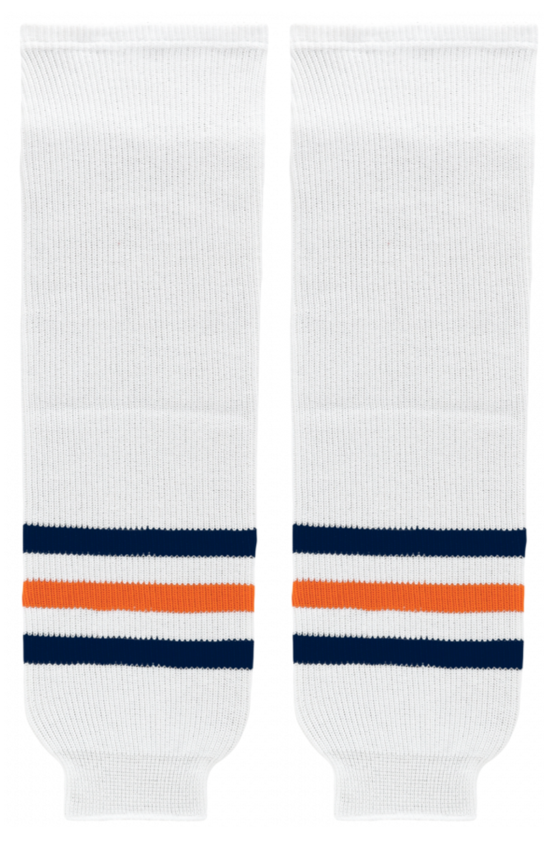 Athletic Knit (AK) HS630-371 2017 Edmonton Oilers White Knit Ice Hockey Socks - PSH Sports