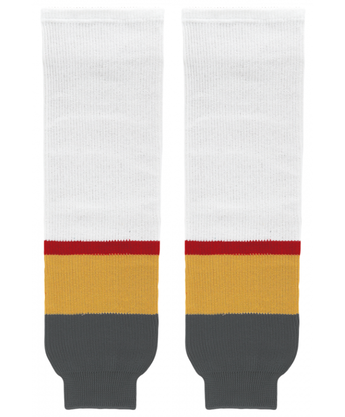 Athletic Knit (AK) HS630-395 2017 Las Vegas Golden Knights White Knit Ice Hockey Socks - PSH Sports
