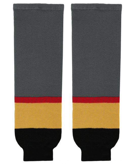 Athletic Knit (AK) HS630-394 2017 Las Vegas Golden Knights Charcoal Knit Ice Hockey Socks - PSH Sports
