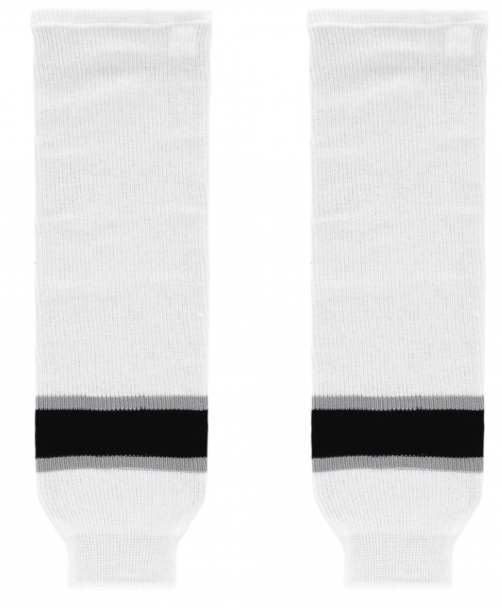 Athletic Knit (AK) HS630-942 Classic Los Angeles Kings White Knit Ice Hockey Socks - PSH Sports